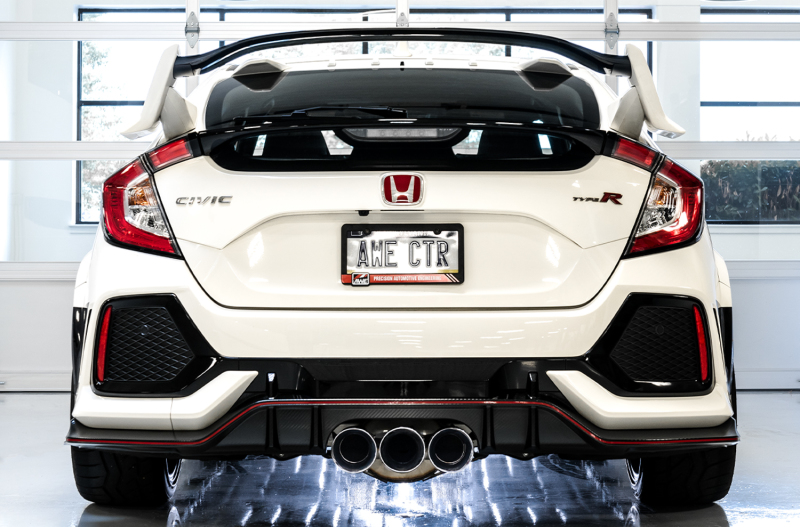 Honda Civic Type R Performance Exhaust - AWE Tuning - Cat Back, Track Edition, Triple Tips - Chrome Silver - `17-`27